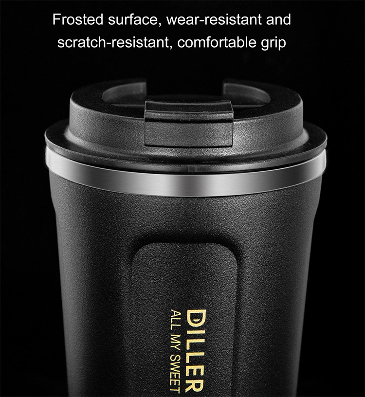 304 Stainless Steel, PP, Silicone Coffee Travel Mug Thermo Cup